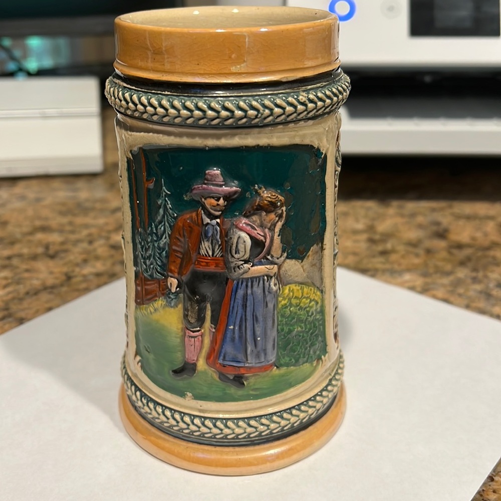 Vintage German Couple Beer Mug